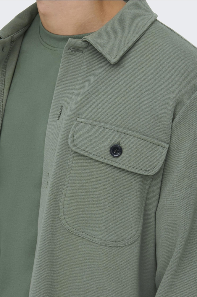 ONSNEWKODYL OVERSHIRT SWEAT NOOS 22021279 CASTOR GRAY